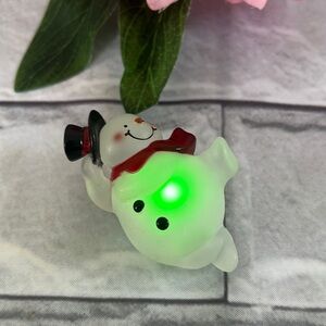 Vintage 1970’s changing color snowman brooch pin